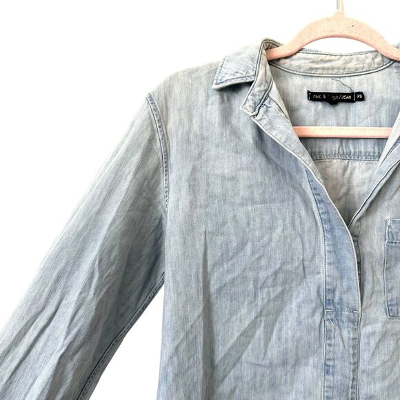 RAG & BONE Denim Top Tottenham Wash XS - Picture 4 of 5